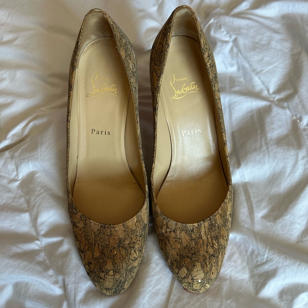 Christian Louboutin Cork Pattern Heels